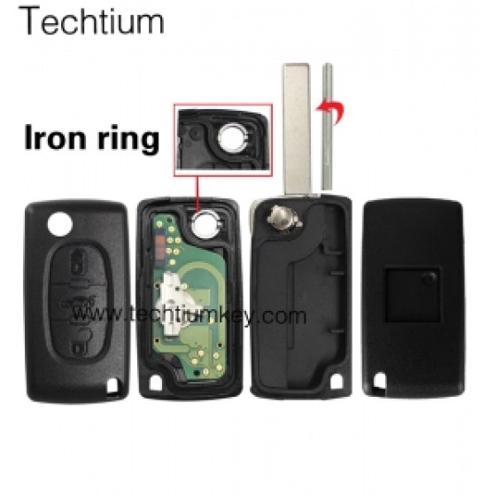 0523 FSK 433Mhz PCF7941 chip 407/HU83 blade 3 button remote key for Citroen after 2011