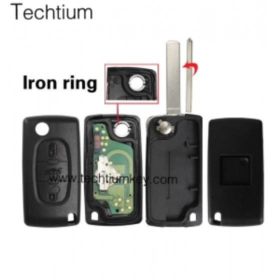 0523 FSK 433Mhz PCF7941 chip 307/VA2 blade 3 button remote key for Citroen after 2011