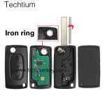 0536 ASK 433Mhz ID46/PCF7961 chip 407/HU83 blade 3 button remote key for Citroen 2006-2011