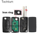 0536 ASK 433Mhz ID46/PCF7961 chip 307/VA2  blade 3 button remote key for Citroen 2006-2011