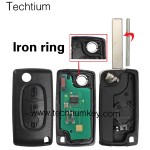 0536 ASK 433Mhz ID46/PCF7961 chip 407/HU83 blade 3 button remote key for Citroen 2006-2011