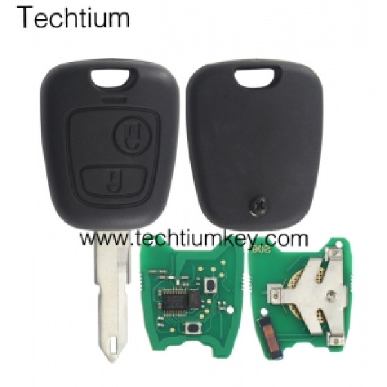 433Mhz ID46 chip 206 blade 2 button remote key for Citroen
