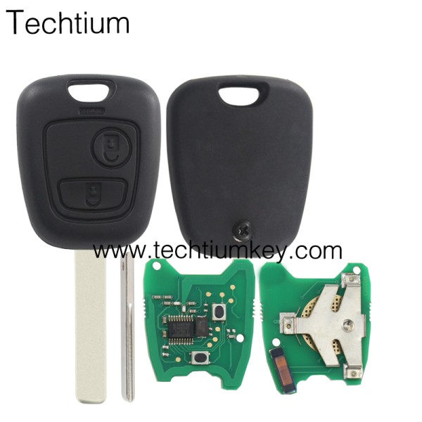 433Mhz ID46 chip 407/HU83 blade 2 button remote key for Citroen