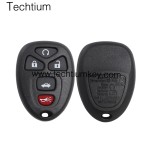 No battery place 5 tombol remote key shell untuk Cadillac