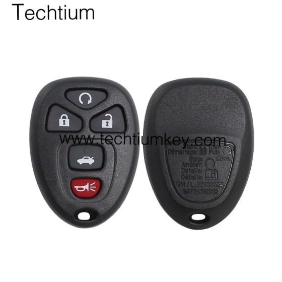 No battery place 5 button remote key shell for Cadillac