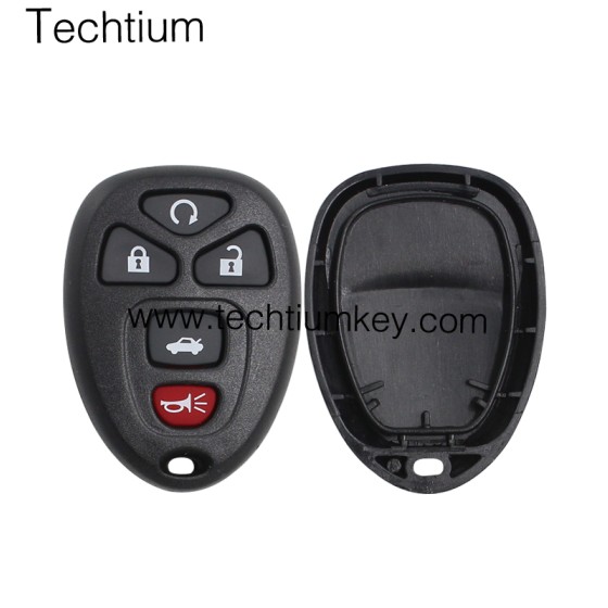 No battery place 5 button remote key shell for Cadillac