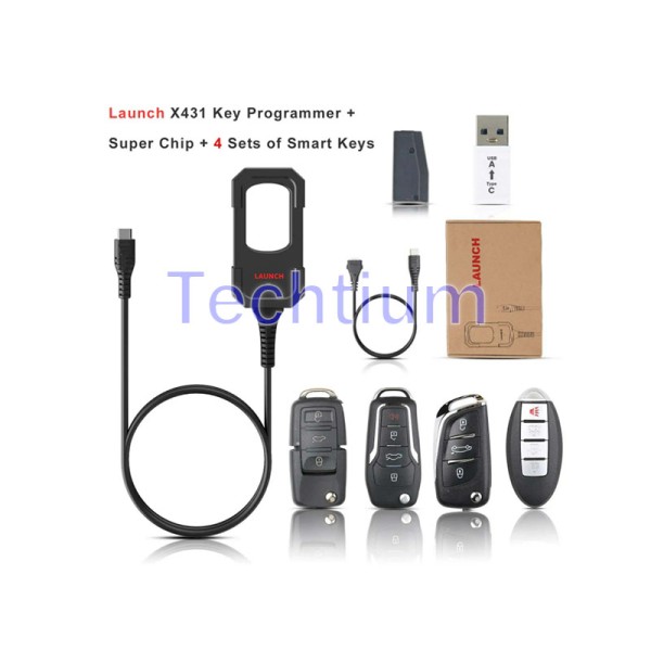 Launch X431 Key Programmer Remote Maker + 4 Sets of smart keys Only Used Launch